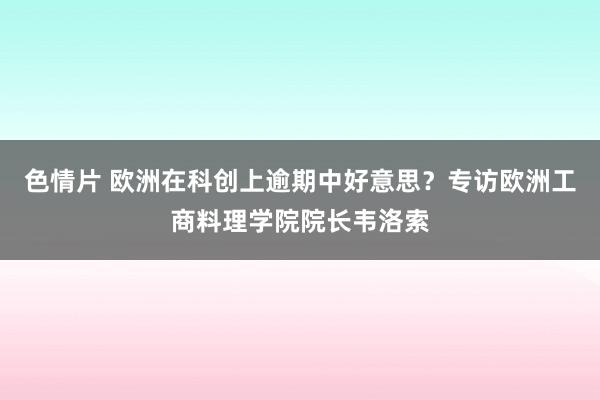 色情片 欧洲在科创上逾期中好意思？专访欧洲工商料理学院院长韦洛索