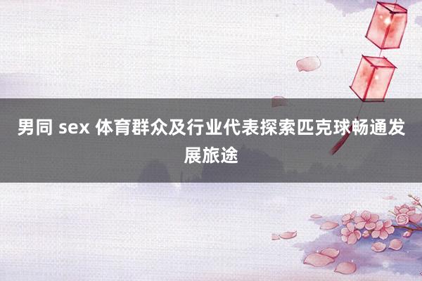 男同 sex 体育群众及行业代表探索匹克球畅通发展旅途