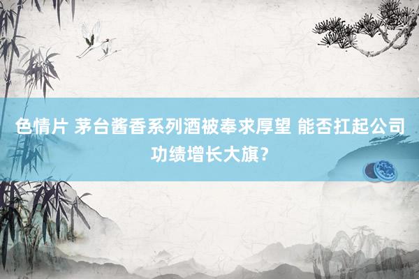 色情片 茅台酱香系列酒被奉求厚望 能否扛起公司功绩增长大旗？
