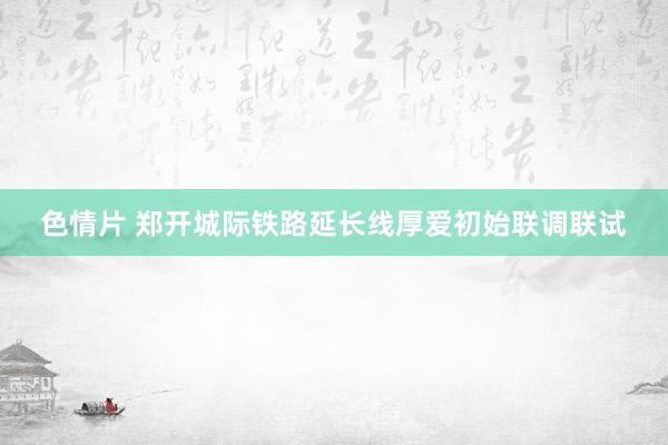 色情片 郑开城际铁路延长线厚爱初始联调联试