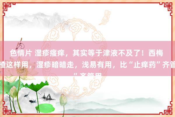 色情片 湿疹瘙痒，其实等于津液不及了！西梅 山楂这样用，湿疹暗暗走，浅易有用，比“止痒药”齐管用