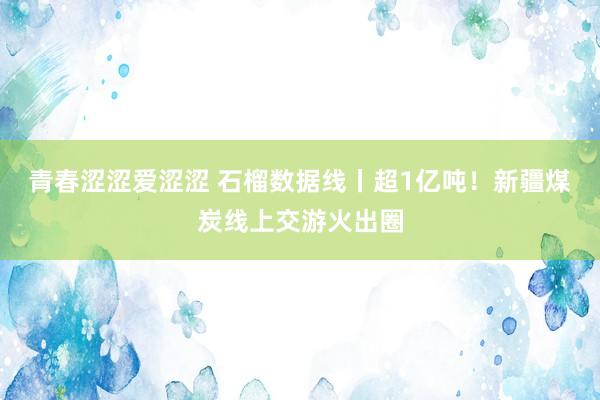 青春涩涩爱涩涩 石榴数据线丨超1亿吨！新疆煤炭线上交游火出圈