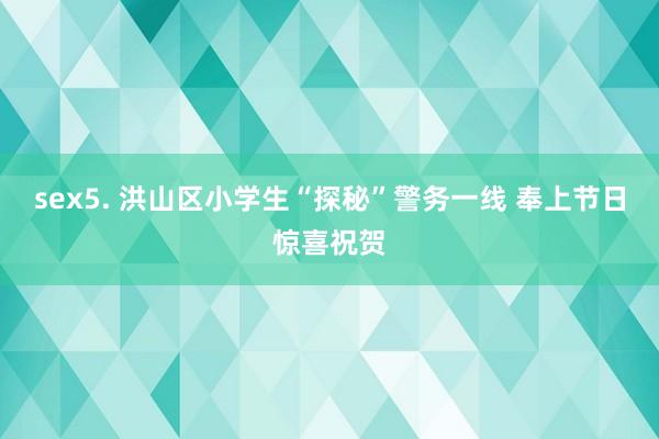 sex5. 洪山区小学生“探秘”警务一线 奉上节日惊喜祝贺