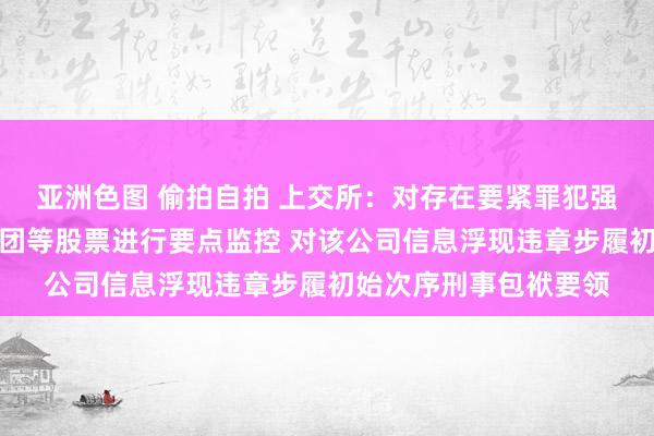 亚洲色图 偷拍自拍 上交所：对存在要紧罪犯强制退市风险的东方集团等股票进行要点监控 对该公司信息浮现违章步履初始次序刑事包袱要领