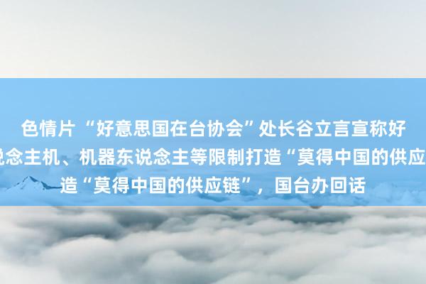 色情片 “好意思国在台协会”处长谷立言宣称好意思台可在无东说念主机、机器东说念主等限制打造“莫得中国的供应链”，国台办回话