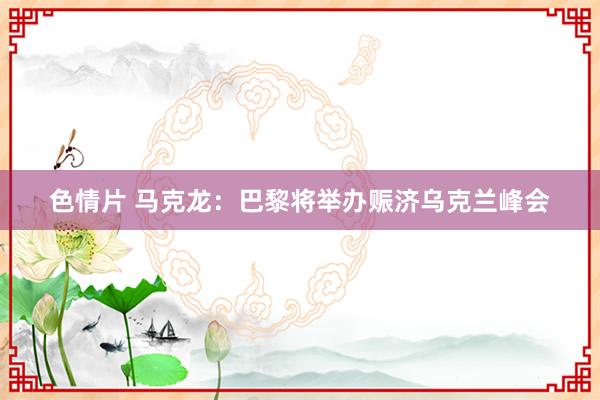 色情片 马克龙：巴黎将举办赈济乌克兰峰会
