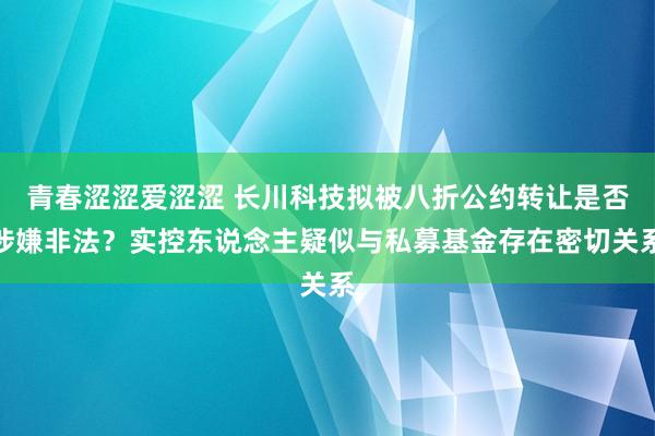 青春涩涩爱涩涩 长川科技拟被八折公约转让是否涉嫌非法？实控东说念主疑似与私募基金存在密切关系
