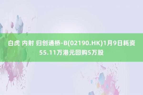 白虎 内射 归创通桥-B(02190.HK)1月9日耗资55.11万港元回购5万股