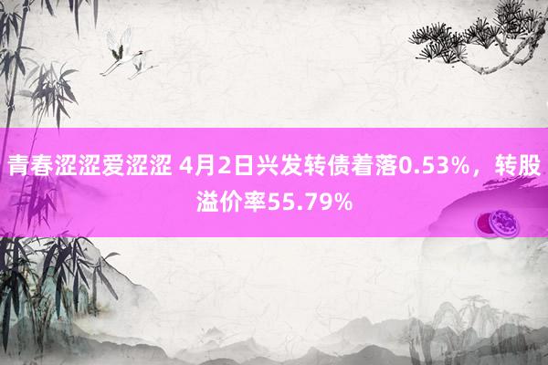 青春涩涩爱涩涩 4月2日兴发转债着落0.53%，转股溢价率55.79%
