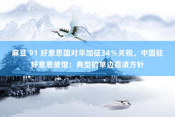 麻豆 91 好意思国对华加征34％关税，中国驻好意思使馆：典型的单边霸凌方针