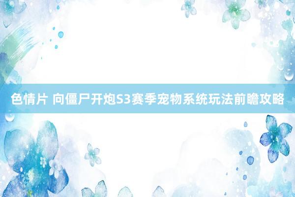 色情片 向僵尸开炮S3赛季宠物系统玩法前瞻攻略