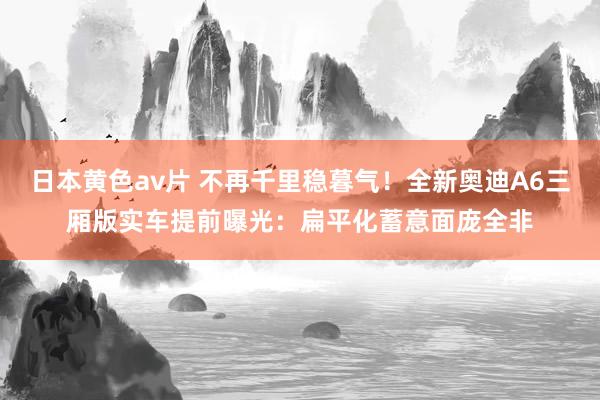 日本黄色av片 不再千里稳暮气！全新奥迪A6三厢版实车提前曝光：扁平化蓄意面庞全非