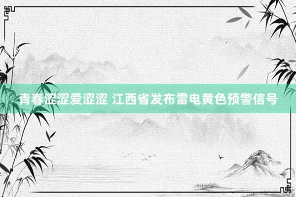 青春涩涩爱涩涩 江西省发布雷电黄色预警信号