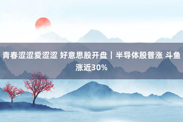 青春涩涩爱涩涩 好意思股开盘｜半导体股普涨 斗鱼涨近30%