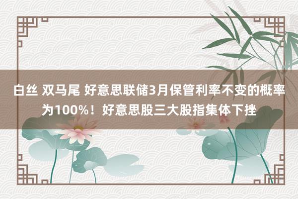 白丝 双马尾 好意思联储3月保管利率不变的概率为100%！好意思股三大股指集体下挫
