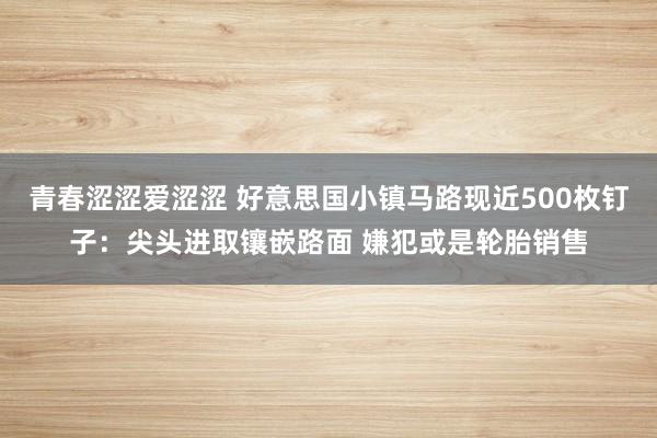 青春涩涩爱涩涩 好意思国小镇马路现近500枚钉子：尖头进取镶嵌路面 嫌犯或是轮胎销售
