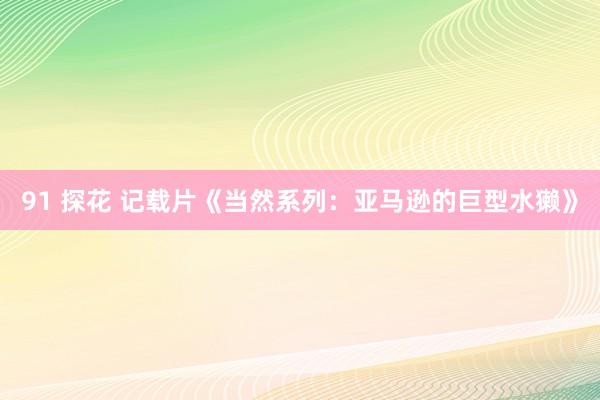 91 探花 记载片《当然系列：亚马逊的巨型水獭》